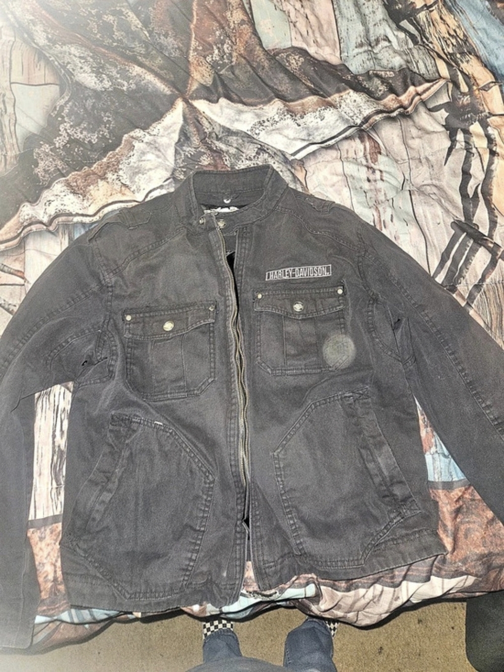Harley-Davidson MotorClothes Black Jacket Size Medium